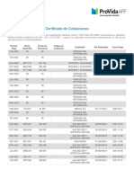 Certificado de Cotizaciones