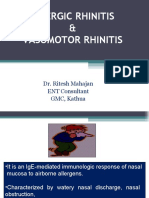 Allergic Rhinitis & Vasomotor Rhinitis: Dr. Ritesh Mahajan ENT Consultant GMC, Kathua