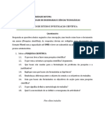 Universidade Rovuma Faculdade de Engenharias E Ciências Tecnológicas Métodos de Estudo E Investigação Científica