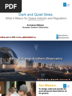 Dark and Quiet Skies: What It Means For Space Industry and Regulators