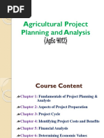 Agricultural Project Planning and Analysis: (Agec 4012)