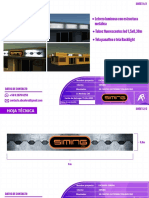 Hoja Técnica: Letrero Luminoso Con Estructura Metálica Tubos Fluorescentes Led 1,5x0,38m Tela Panaflex o Tela Backlight