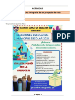 Actividad Leemos Una Infografía de Un Proyecto de Vida: Inicio