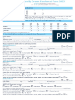 Family Course Enrolment Form 2023