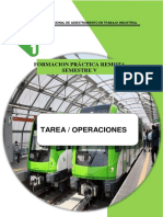 Tarea / Operaciones: Formacion Práctica Remota Semestre V