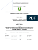 Etude Des Différents Modes D Activation Des Puits Dans Le Champ D El Agreb