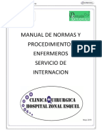 Manual de Normas Y Procedimientos Enfermeros Servicio de Internacion