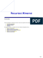 Recursos Mineros: Contenido