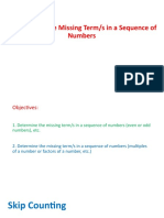 Missing Terms in A Sequence Number