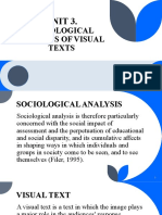 Unit 3.: Sociological Analysis of Visual Texts