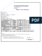 Quality Test Certificate: Al-Rashid Trading & Contacting Company