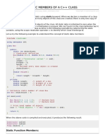 Static Members of A C++ Class