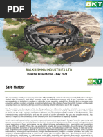 Balkrishna Industries LTD: Investor Presentation - May 2021