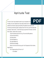 Aptitude Test