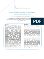 Analyse Chimique Et Sensorielle de L'huile D'argane: Chemical and Sensory Analysis of Argan Oil