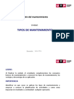 Tipos de Mantenimiento: Gestión Del Mantenimiento