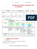 Chapitre #4: Géométrie Dans L'espace: Pyramide Et Cône de Révolution