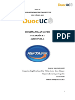 Economía para La Gestión Evaluación N°3 Agrosuper S.A.: Duoc Uc Escuela de Administración Y Negocios Sede Viña Del Mar