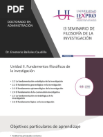 Doctorado en Administración: I3 Seminario de Filosofía de La Investigación