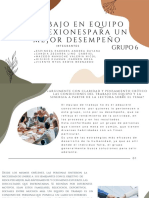 ¿Argumente Con Claridad y Pensamiento Crítico Las Condiciones Del Trabajo en Equipo y La Sinergia A Partir de La Lectura Sobre El Tema