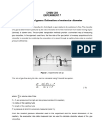 CHEM 355 Experiment 7 Viscosity of Gases: Estimation of Molecular Diameter