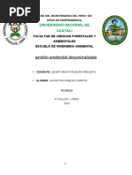 Gestión Ambiental Descentralizada: Universidad Nacional de Ucayali