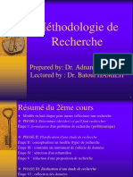 Méthodologie de Recherche: Prepared By: Dr. Adnan MOURAD Lectured By: Dr. Batoul HAMIEH