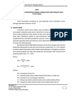 Job Ii Metode Pengujian Konsistensi Normal Semen Portland Dengan Cara Flow Table