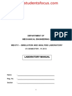 Simulation and Analysis Laboratory - 2013 - Regulation