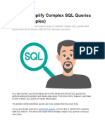 How To Simplify Complex SQL Queries