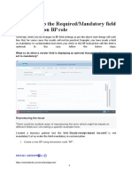 How To Setup The Required Mandatory Field in BP