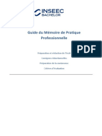 Guide Mémoire Pratique Professionnelle INSEEC Bachelor