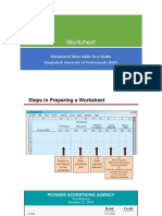 Worksheet: Mohammed Moin Uddin Reza Nadim Bangladesh University of Professionals (BUP)