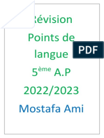 Révision Points de Langue 5 A.P 2022/2023: Mostafa Ami