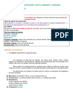 Signos de Puntuación, Texto, Parrafo y Oración