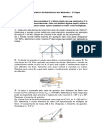 Trabalho Avaliativo de Resistência Dos Materiais I - 2 Etapa - 2022-2