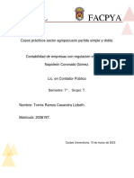 Casos Prácticos Sector Agropecuario Partida Simple y Doble.: Semestre: 7° - Grupo: T