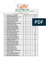 FECHA: 21 - ENERO - 2023: Cuarto Exámen: Física - Química - Biología