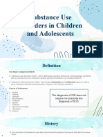 Substance Use Disorders in Children and Adolescents