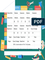 Plantilla Horario Escolar para Imprimir 1