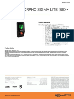 Idemia / Morpho Sigma Lite (Bio + Led) : Product Description