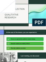 Lesson 4 Data Collection in Qualitative Research