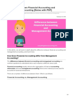 Difference Between Financial Accounting and Management Accounting PDF