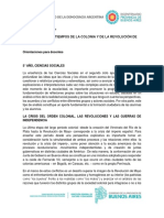 5°año. Belgrano en Los Tiempos de La Colonia y de La REVOLUCIÓN DE MAYO. Docente, PDF