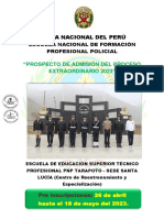 Prospecto de Admisión Extraordinario 2023 Eestp Tarapoto - Sede Santa Lucia PDF