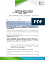 Guía de Actividades y Rúbrica de Evaluación - Unidad 2 - Paso 3 - Diseñar Alternativas de Producción Más Limpia en La Organización