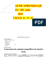 Unidad de Aprendizaje - Iv Ciclo (3°, 4°) - Julio