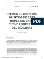 Ritmos de Creacion de Sitios de Arte Rupestre en La Cuenca Superior Del Rio Limay PDF