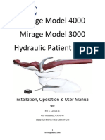 TPC Mirage 3000, 4000 Dental Chair - User and Installation Manual