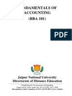 BBA - JNU - 101 Fundamentals of Accounting PDF